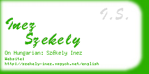 inez szekely business card